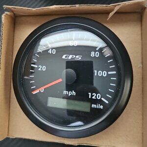 ARTILAURA GPS Speedometer 85mm 3-3/8" Digital Odometer 120MPH Speed Gauge 7Color